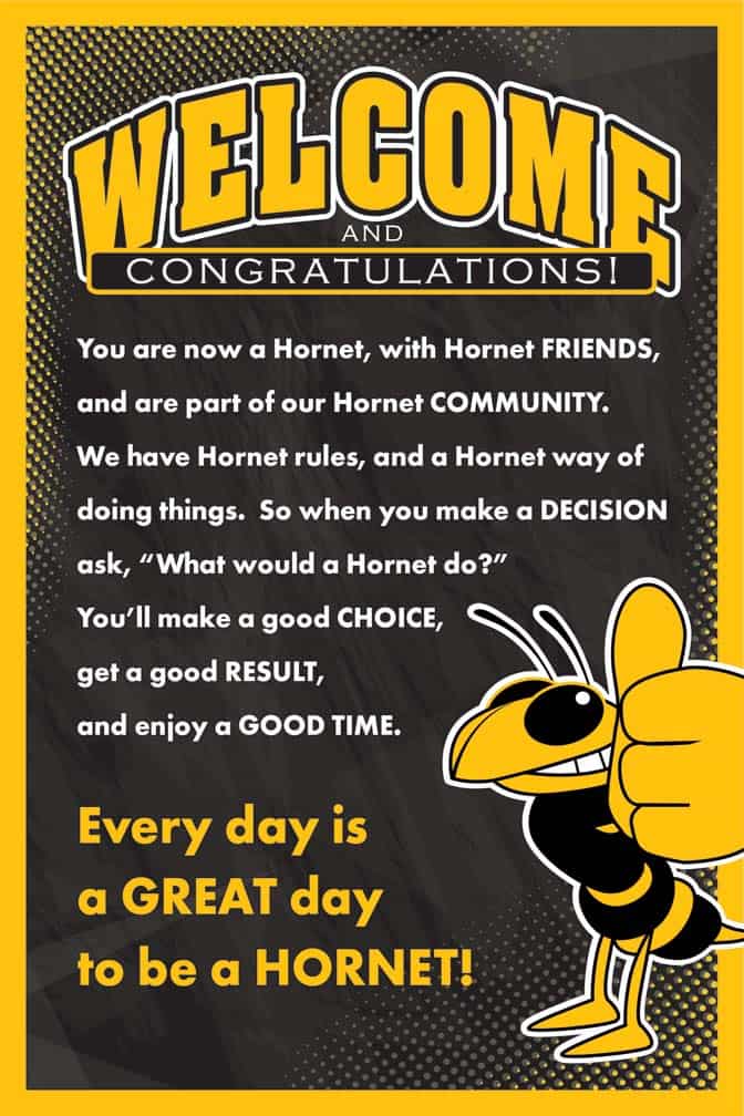 Welcome Poster Hornet