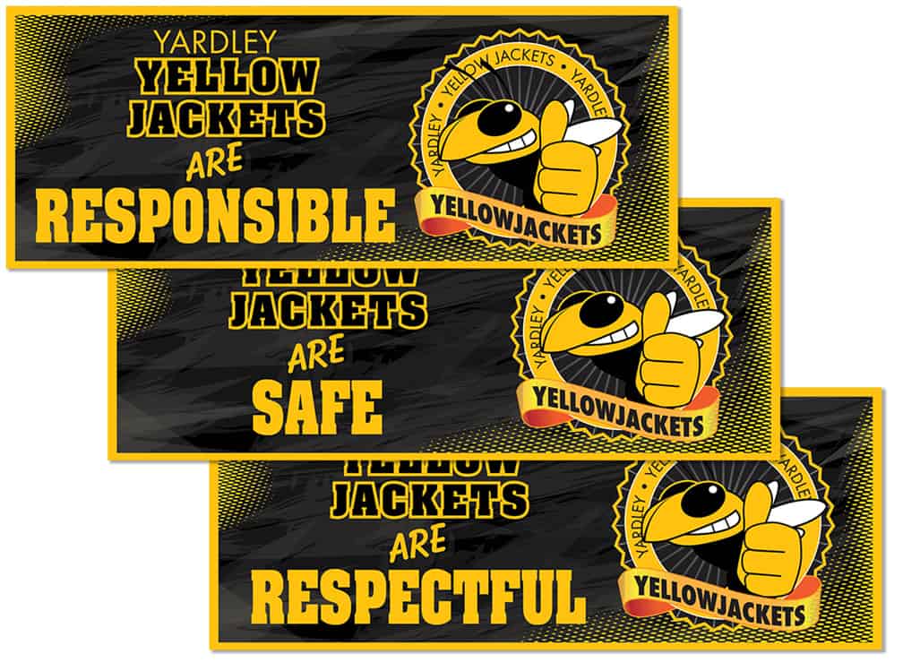 Ceiling Banner Yellow Jacket