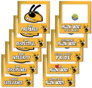 Selfie Frame Custom Set Yellow Jacket
