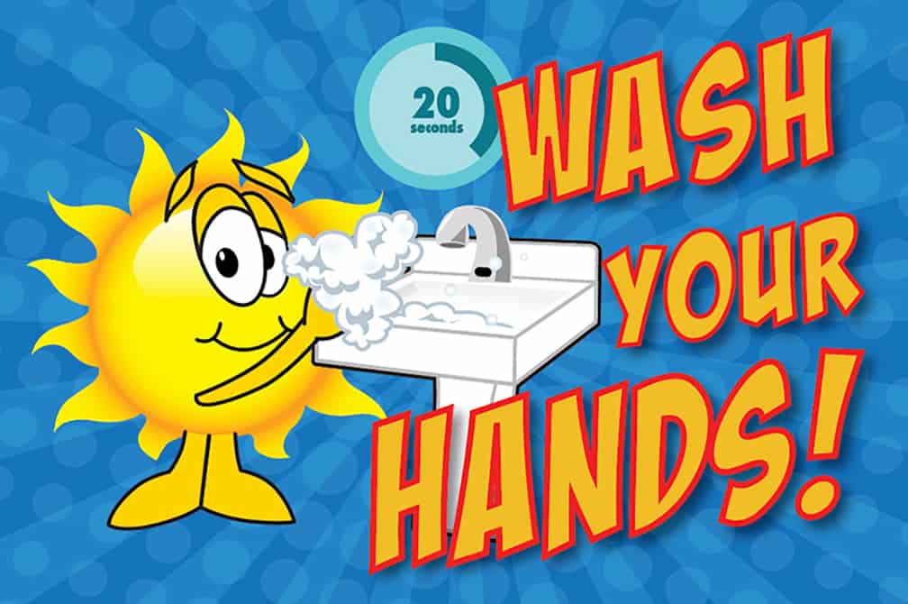 Wash Hands Poster Sun Ray