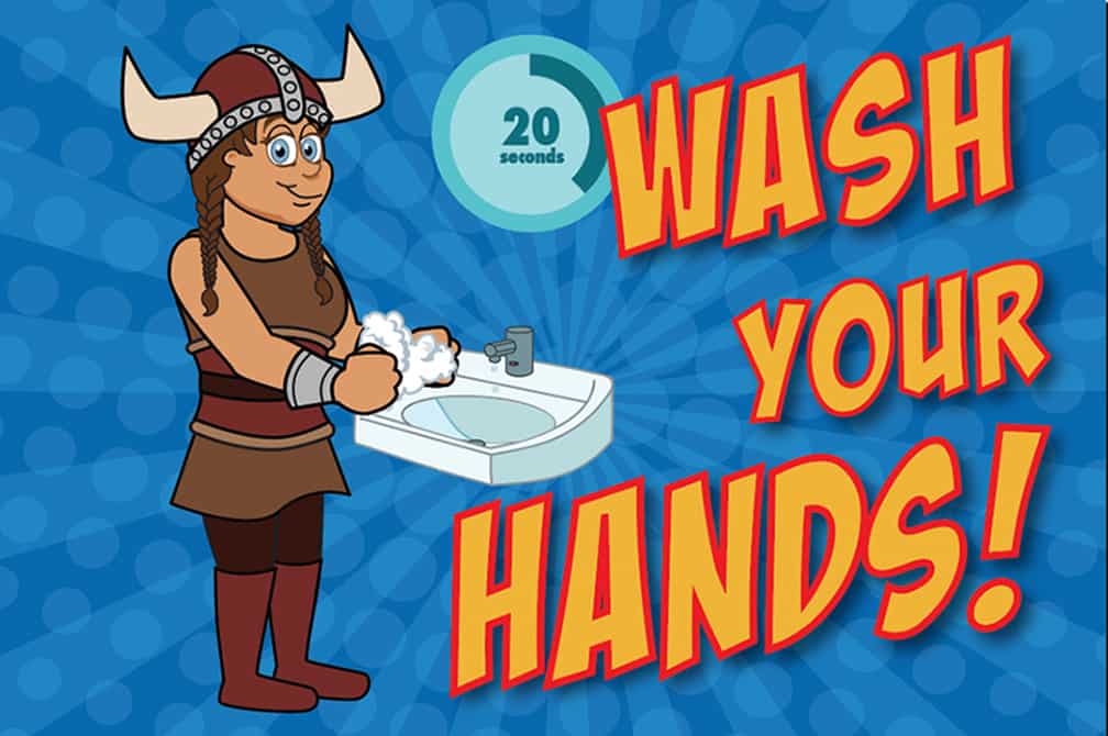 Wash Hands Poster Viking