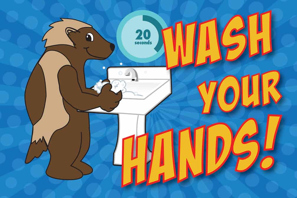 Wash Hands Poster Wolverine