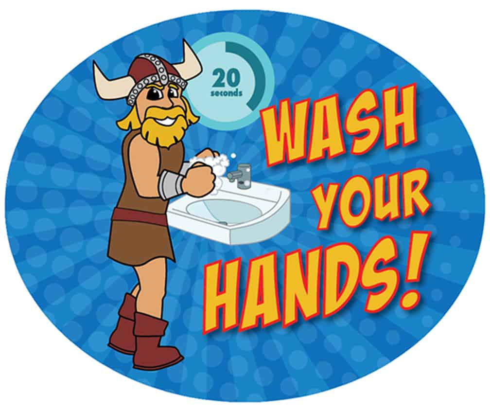 Wash Hands Sticker Viking