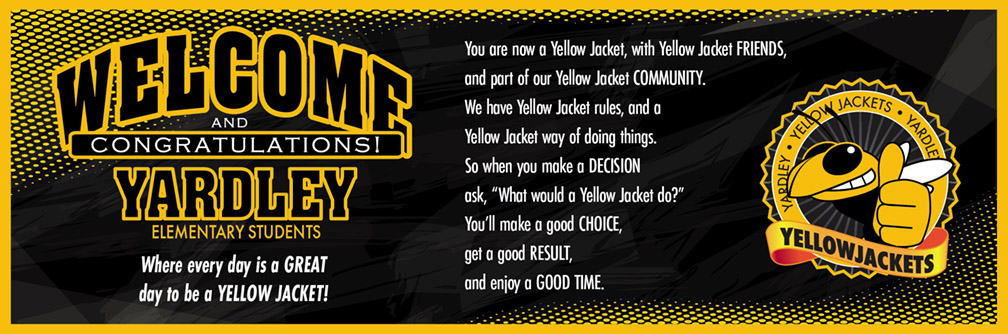 Welcome Message Banner Yellow Jacket