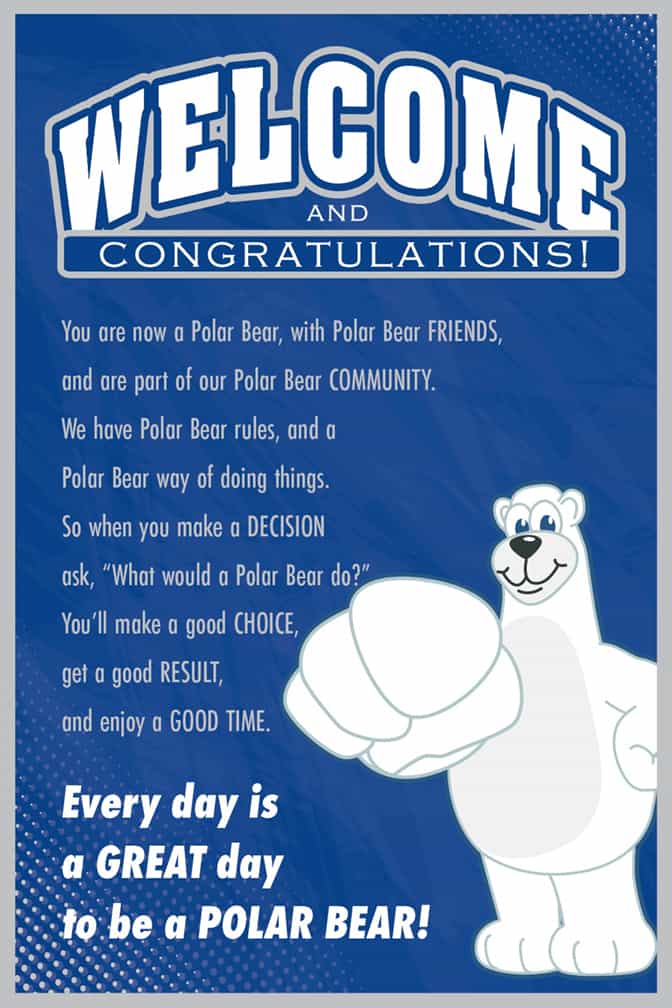 Welcome Poster Polar Bear