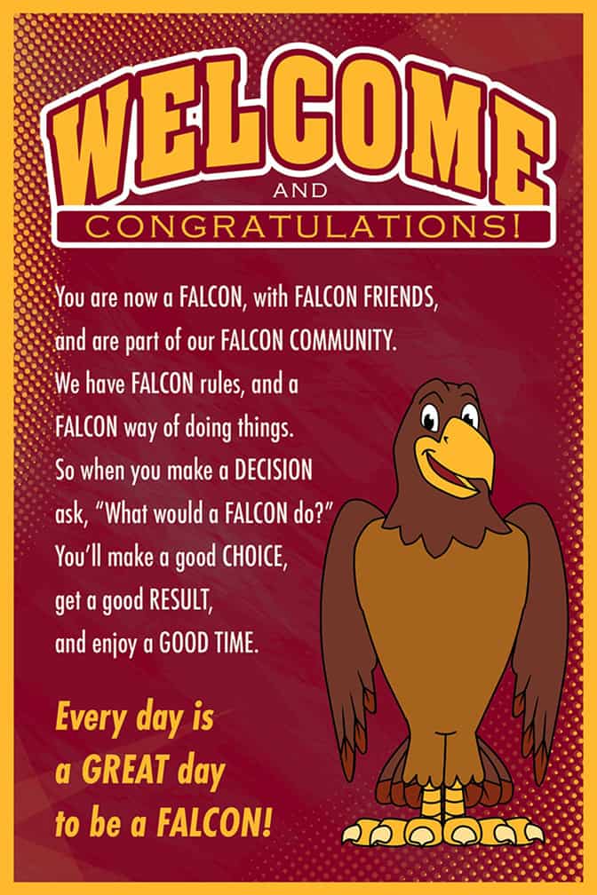 Welcome Poster Falcon 2