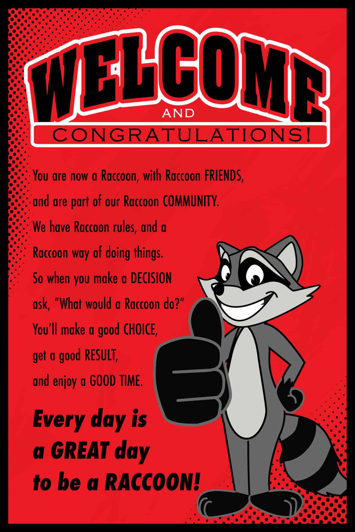 Welcome-Poster-Raccoon