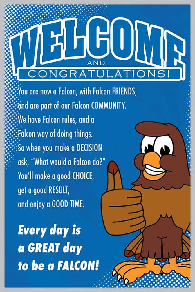 Welcome Poster Falcon 1