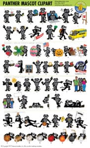 Panther Mascot Clipart