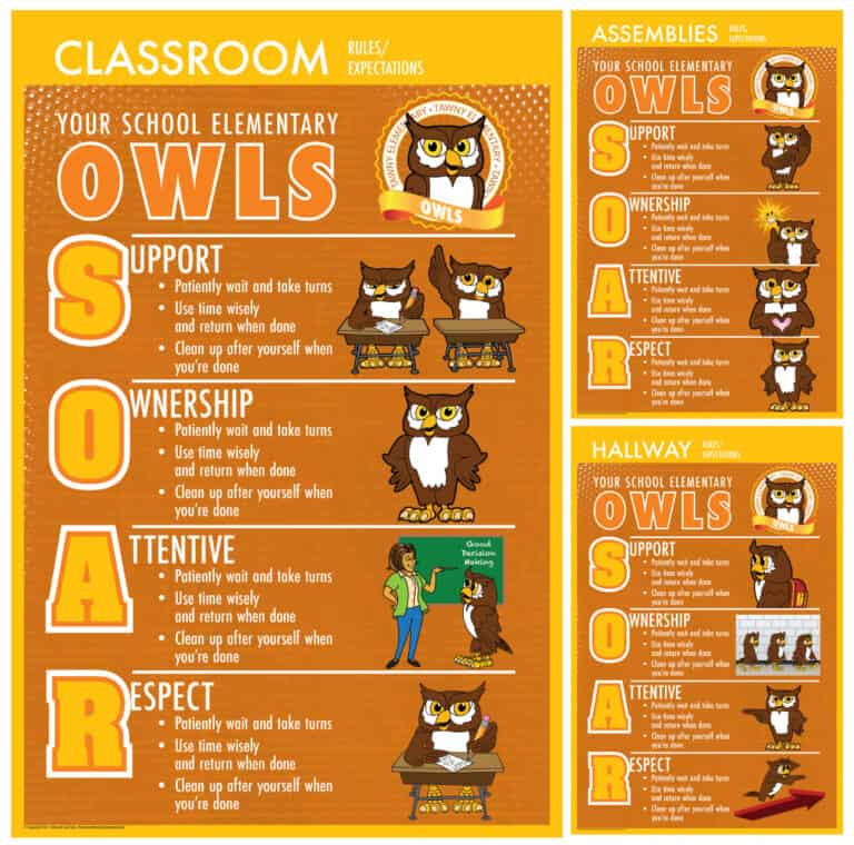 rules-posters-owl-mascot-junction