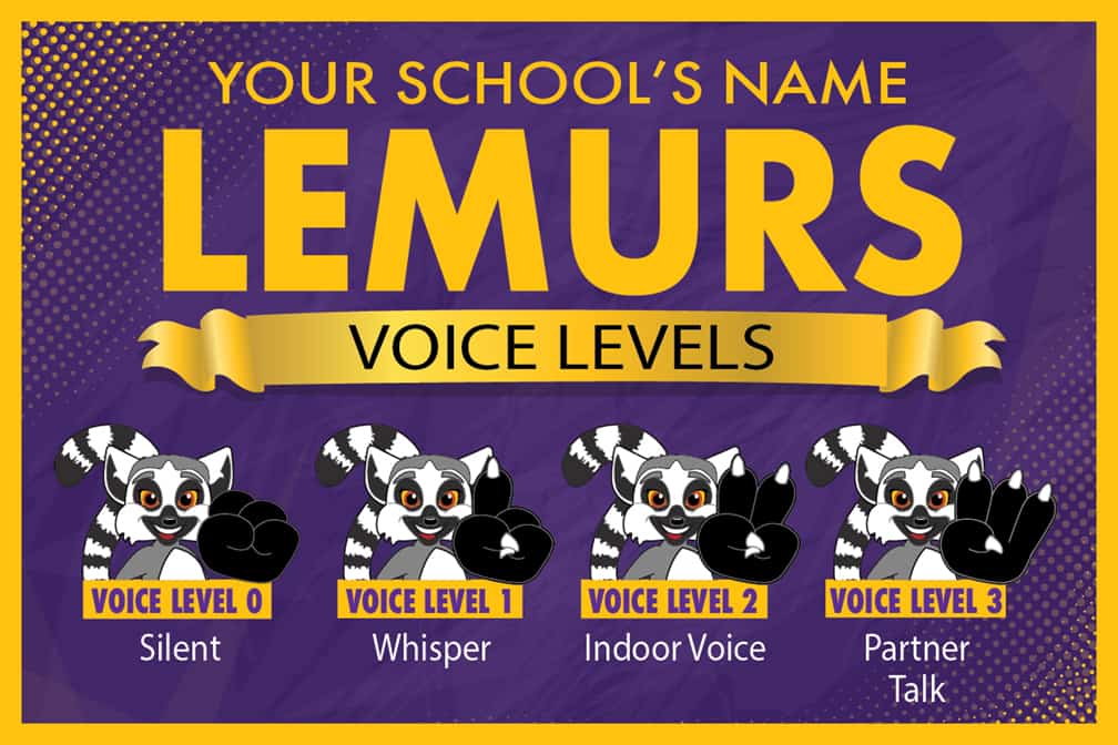 Voice Level Poster Lemur