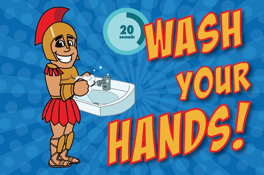 Wash Hands Poster Spartan