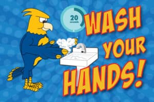 Wash Hands Poster Thunderbird