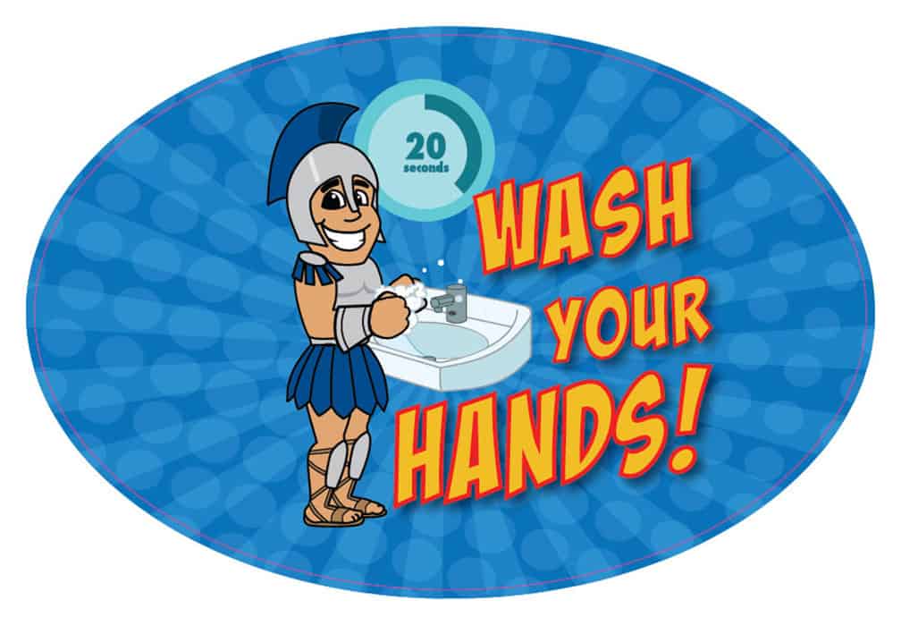 Wash Hands Sticker Titan