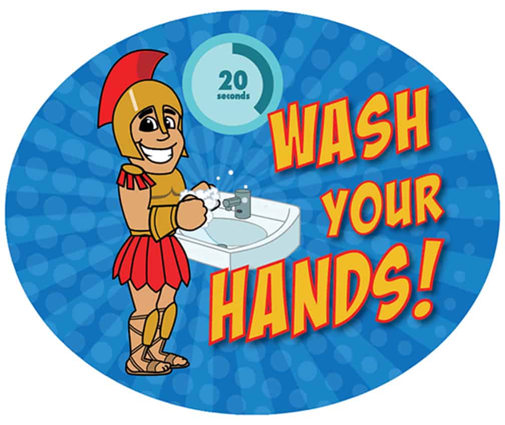 Wash Hands Sticker Warrior