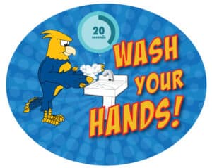 Wash Hands Sticker Thunderbird