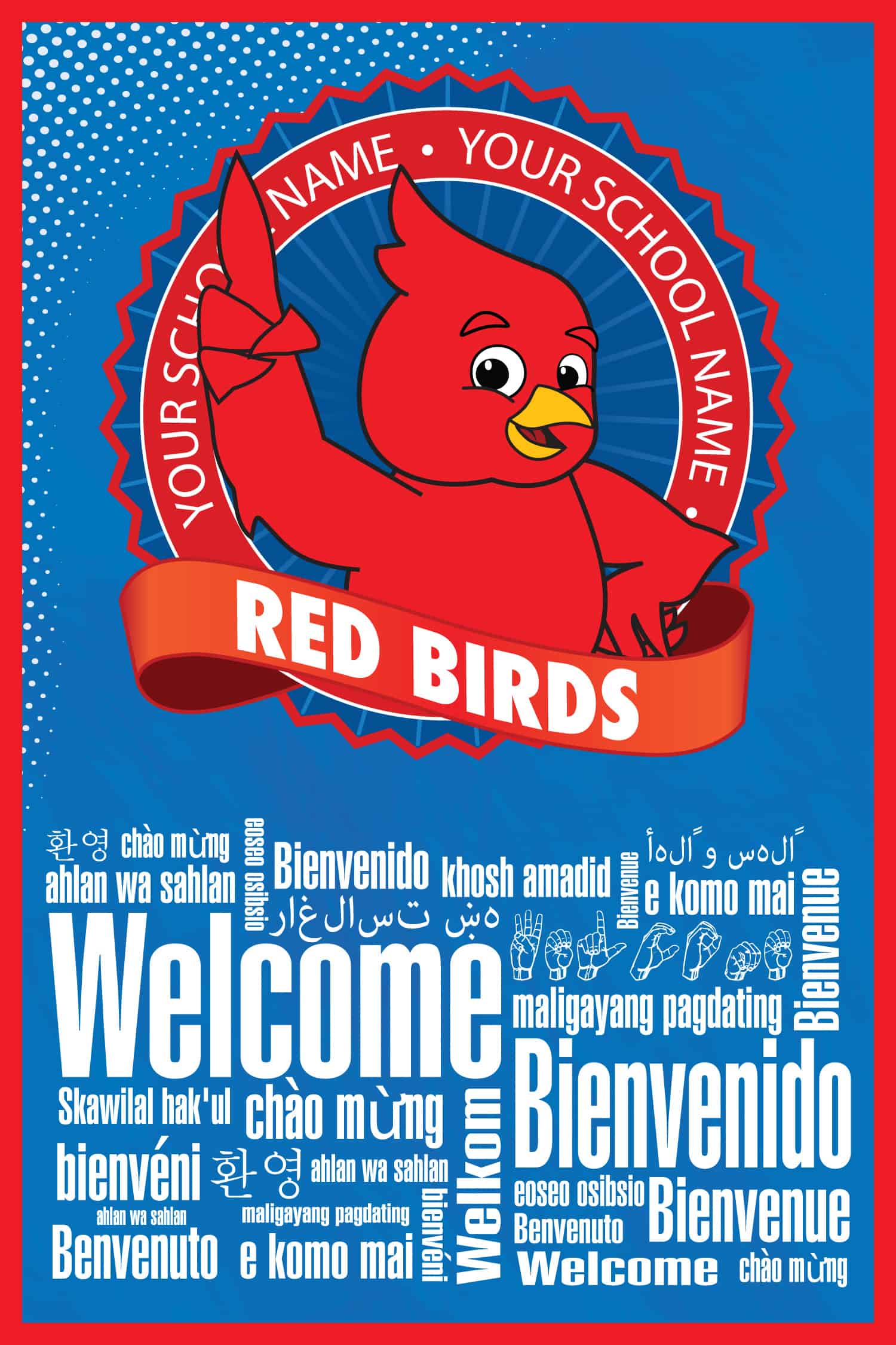Welcome-Inclusive-poster-red-bird