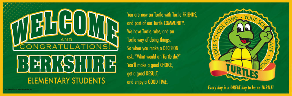Welcome Message Banner Turtle