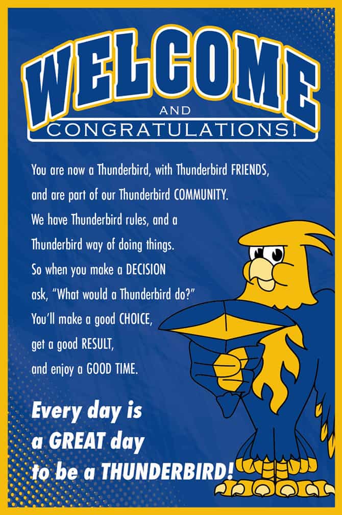 Welcome Message Poster Thunderbird