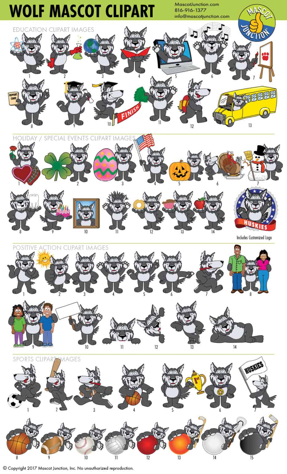 Wolf Mascot - PBIS Posters