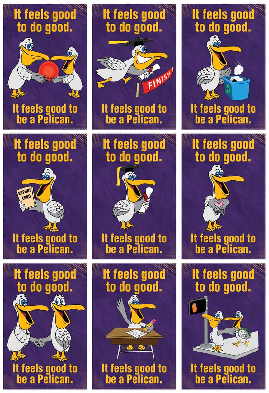 Feel Good Posters Pelican Mascot