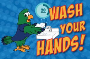 Wash Hands Poster Seahawk