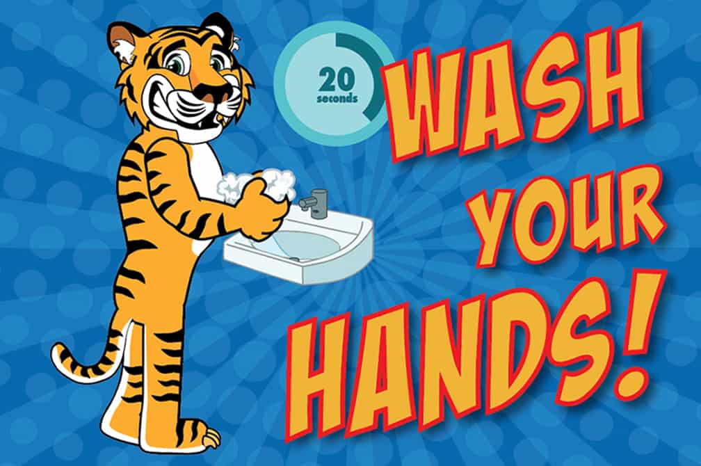 Wash Hands Poster Tiger 2