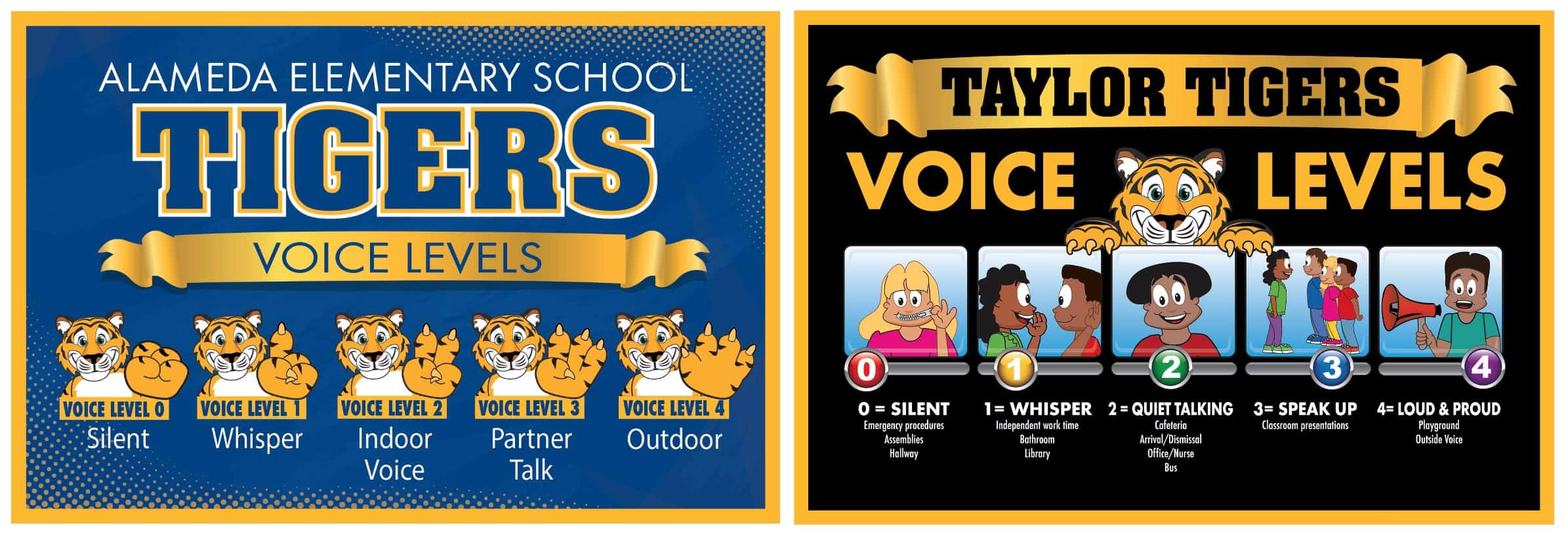 Voice Level Posters School
