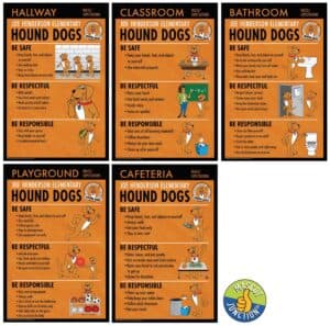 Rules Posters Hound Dog PBIS