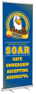 Banner Stand Eagles SOAR