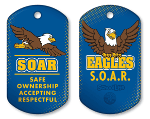 Eagle Mascot Brag Tag