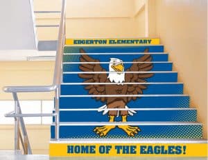 Stairs Stickers Eagle Mascot Logo