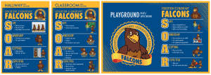 Rules Banners PBIS Falcon Mascot