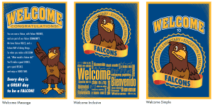 Welcome Posters Falcon Mascot