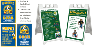 A-frame Sidewalk Sign Cougar Mascot