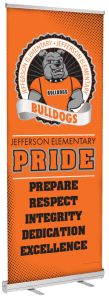 Banner Stand Bulldog Mascot