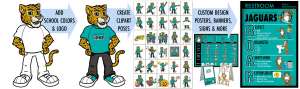 Leopard Mascot Clipart PBIS Posters
