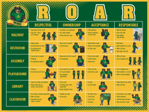 Matrix Poster PBIS ROAR Theme Black Bear Mascot