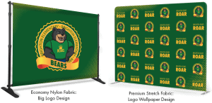 Photo Backdrop Black Bear Mascot