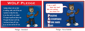 Pledge Poster Design Options Wolf Mascot