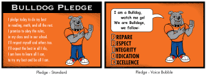 Pledge Posters Bulldog Mascot