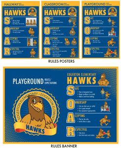 Rules Posters Hawk Mascot