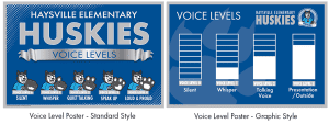 Voice Level Husky Mascot