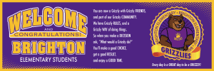 PBIS Welcome Banner Grizzly Mascot