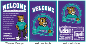 Welcome Posters Leopard Mascot