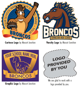 Bronco Logo Design Template School Mascot