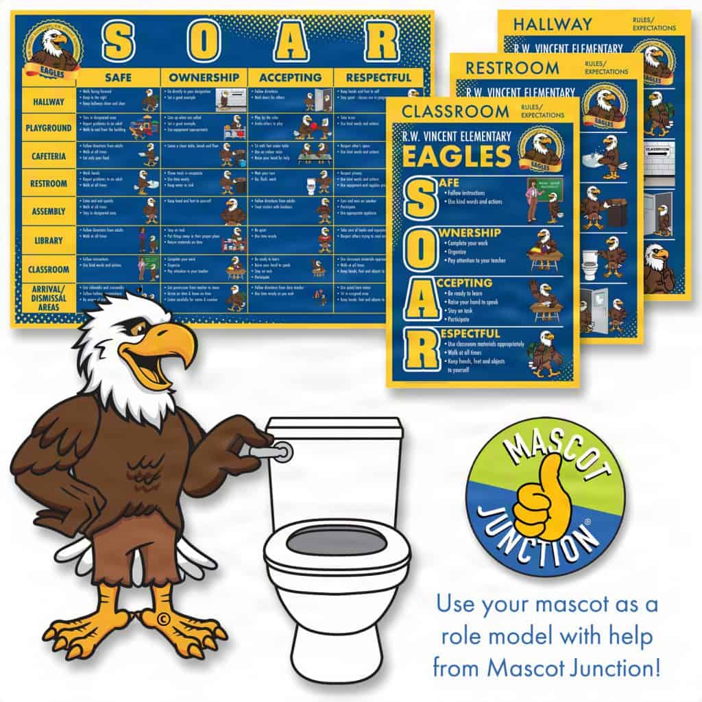 Eagle mascot clipart illustrations PBIS Matrix