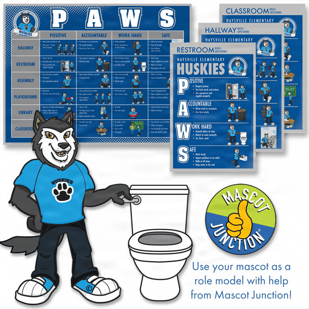Husky Mascot PBIS Matrix Poster