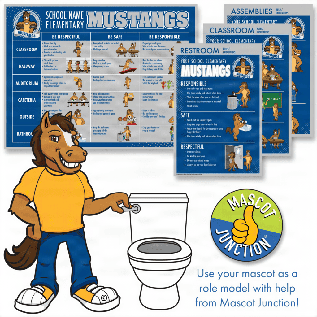 Mustang Mascot Clipart PBIS Matrix