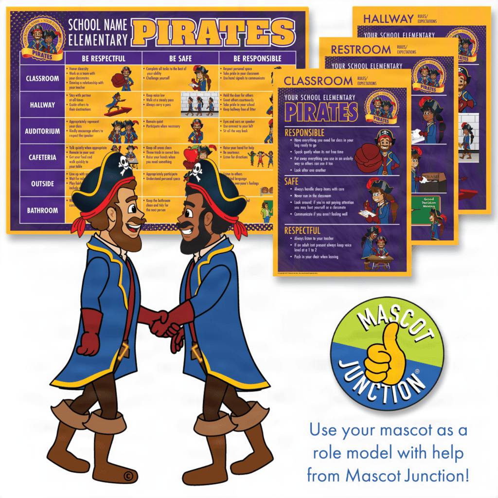 Pirate Mascot Clipart PBIS Matrix
